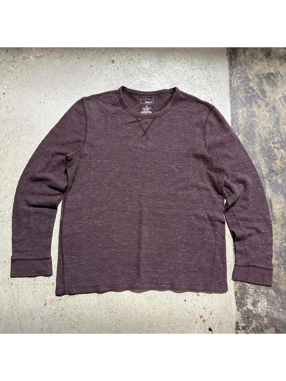 Vintage Y2K longsleeve burgundy Sonoma ribbed shirt